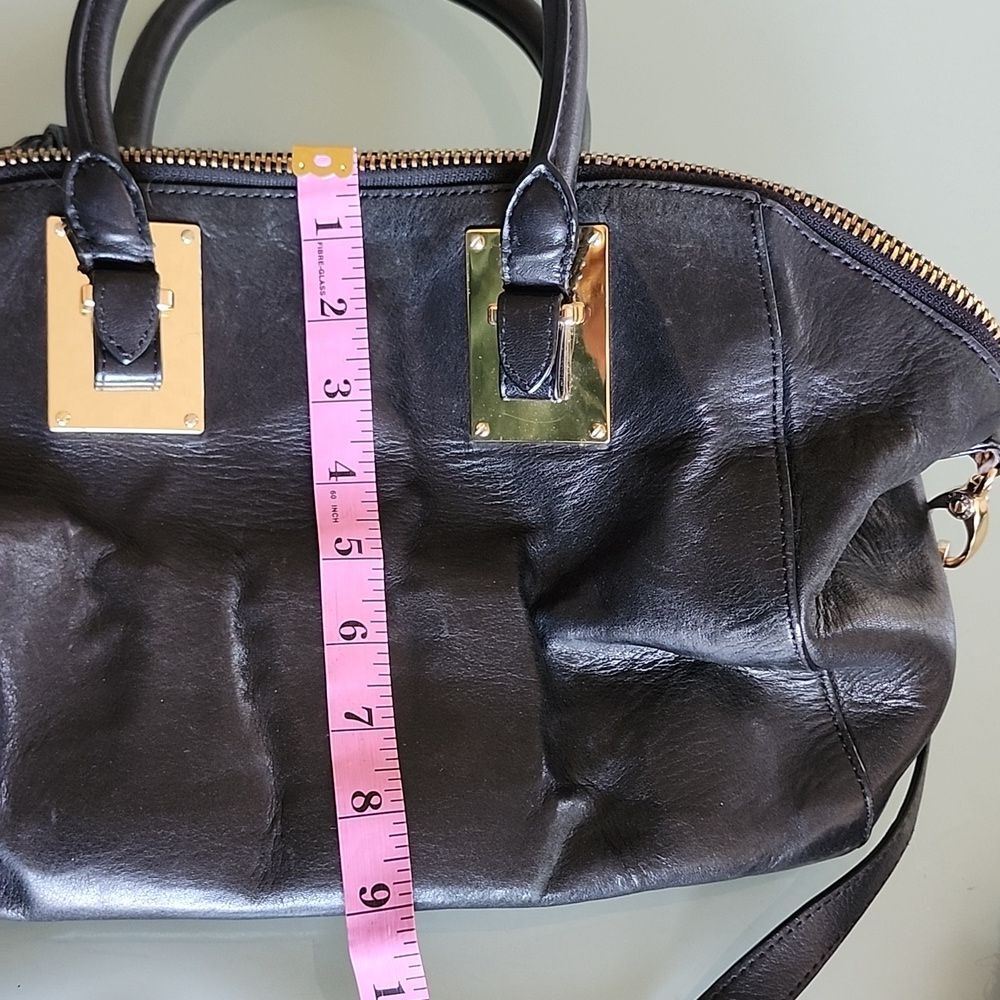 Henri Bendel The Whitney Elegant Iconic Leather Satchel Y2K Sophisticated Bag - Picture 10 of 12